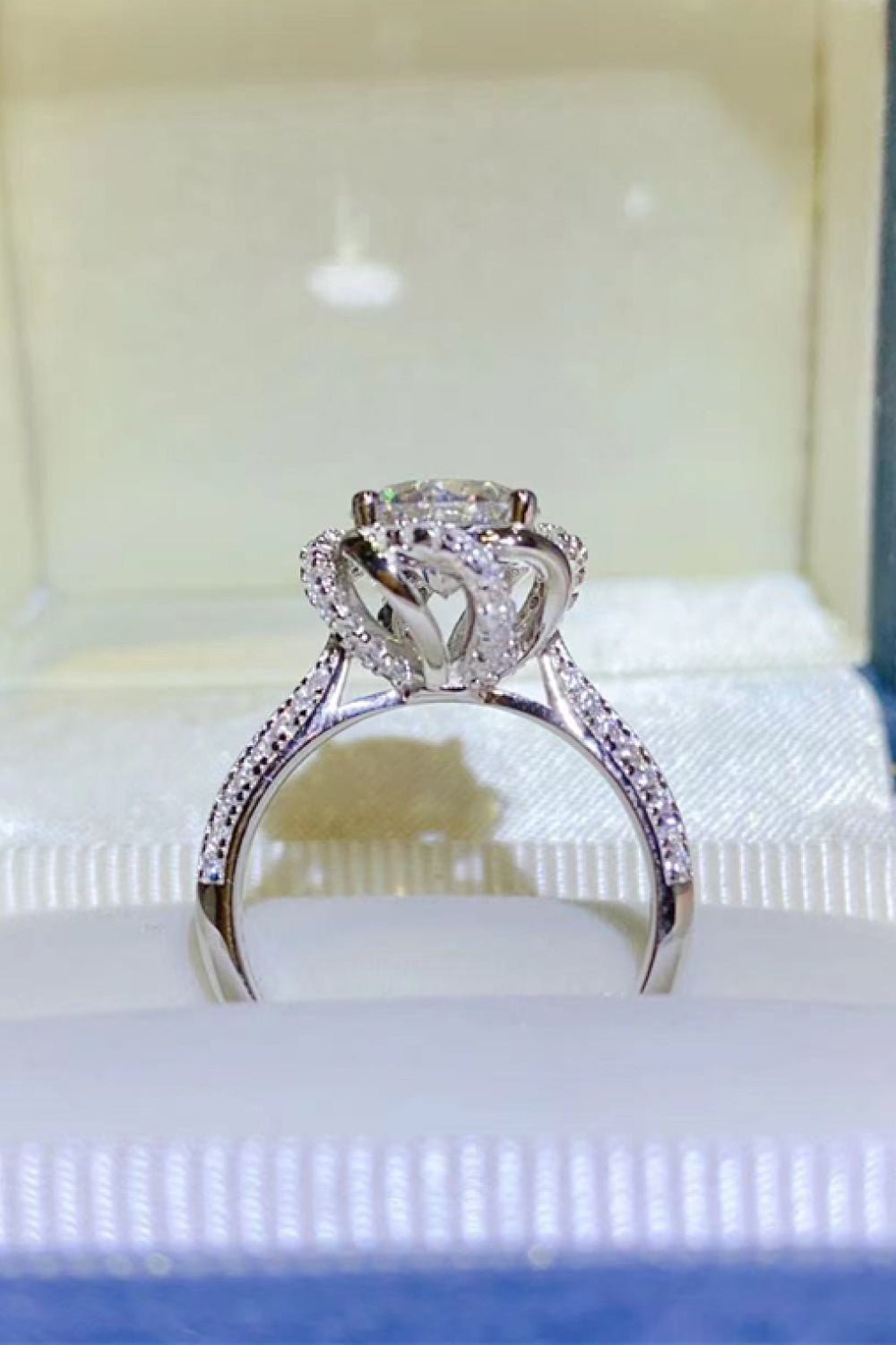 2 Carat Moissanite 925 Sterling Silver Ring - Rings - FITGGINS