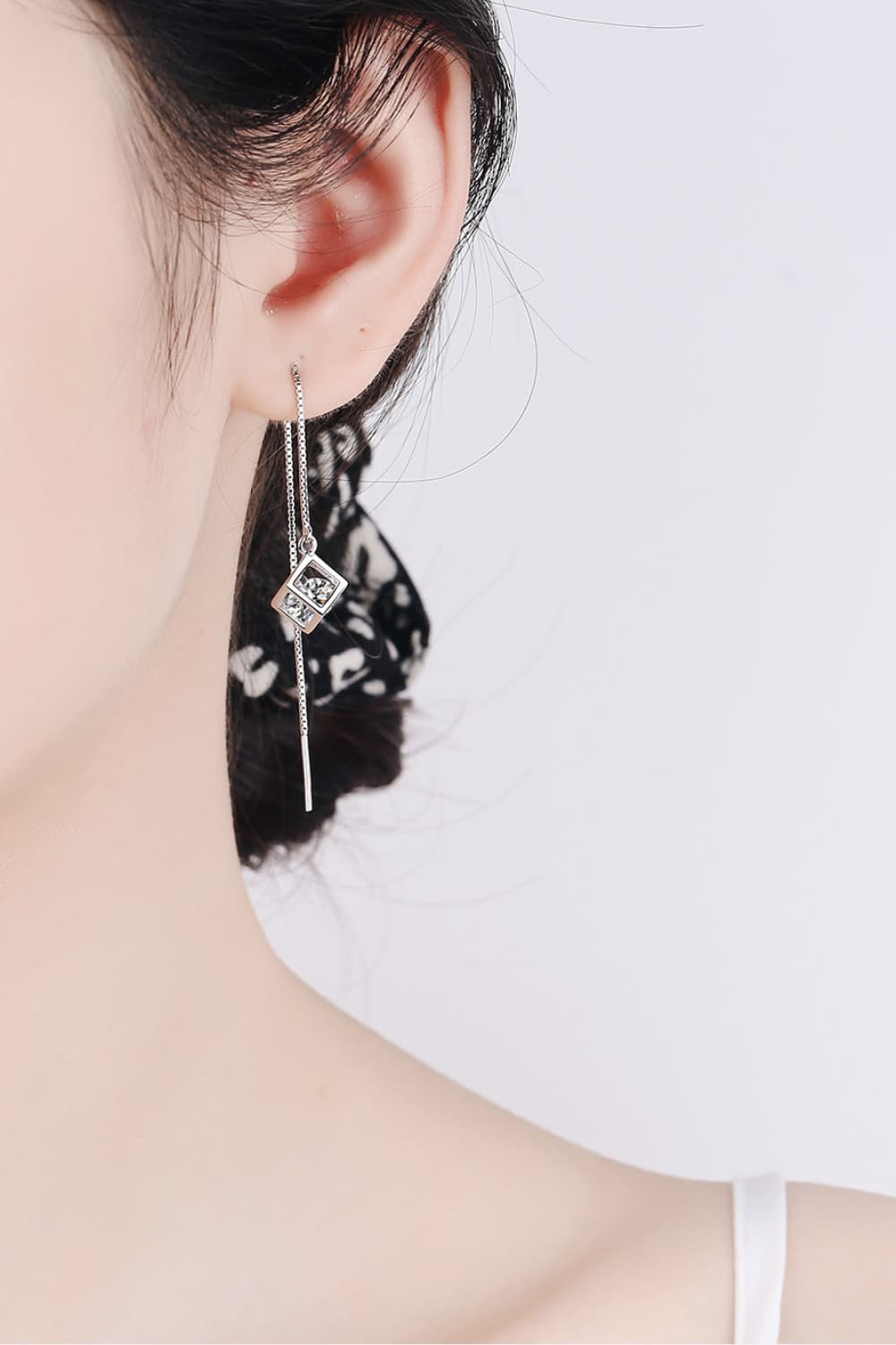 2 Carat Moissanite 925 Sterling Silver Threader Earrings - Earrings - FITGGINS