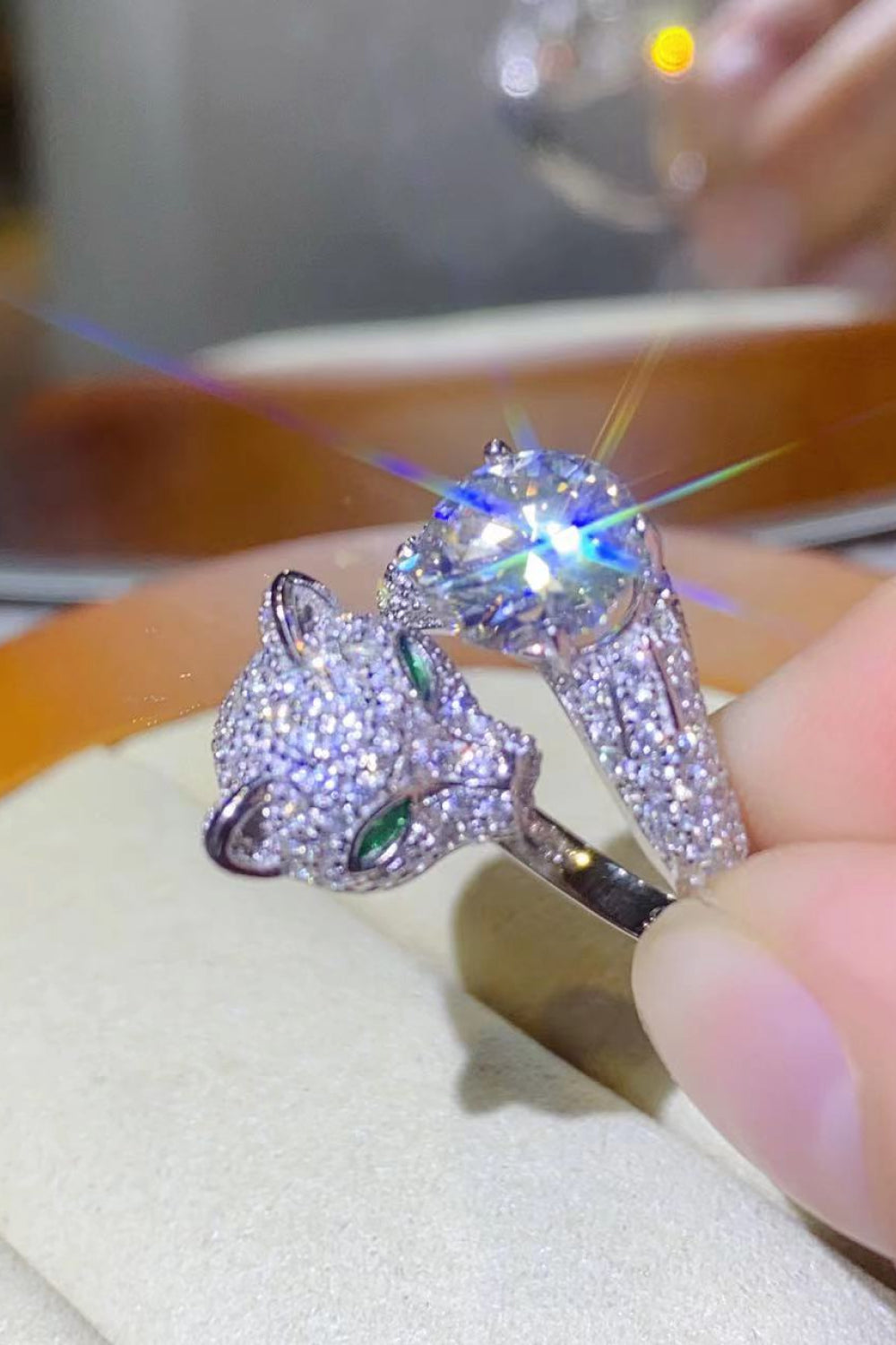 2 Carat Moissanite Adjustable Animal Ring - Rings - FITGGINS