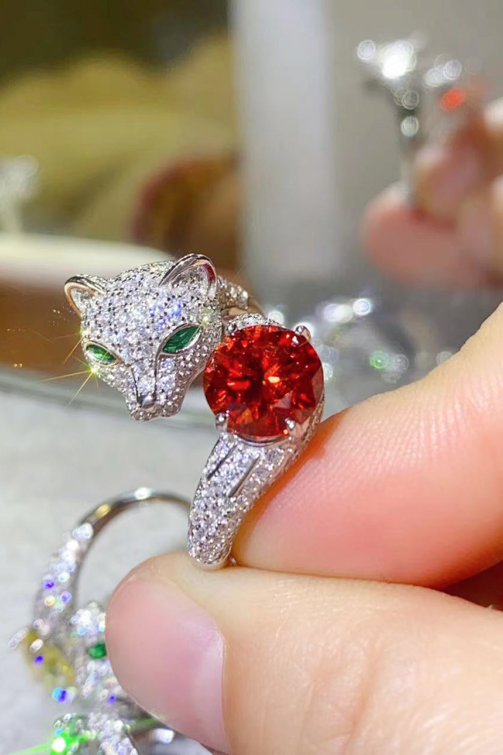 2 Carat Moissanite Adjustable Animal Ring - Rings - FITGGINS