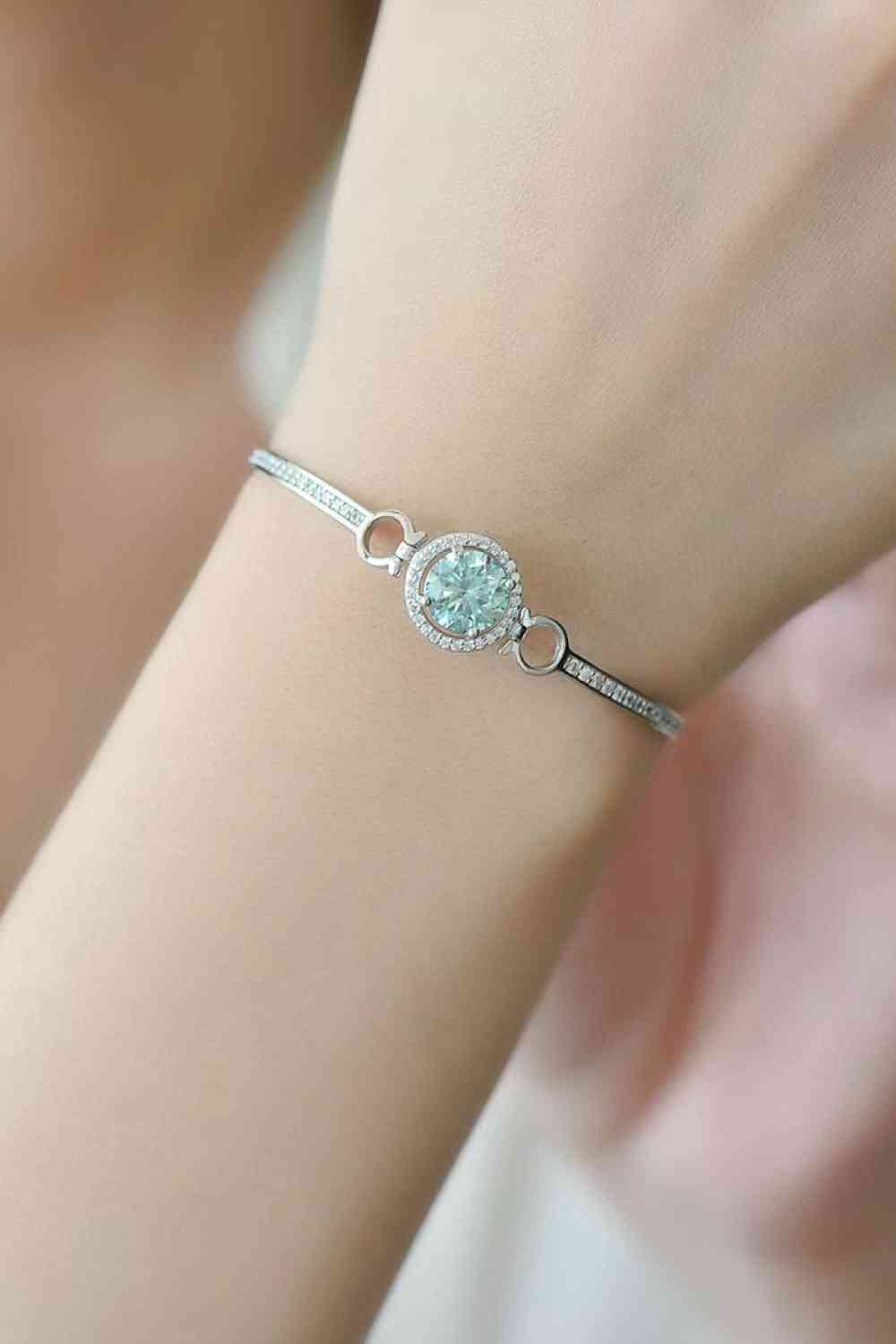 2 Carat Moissanite Platinum-Plated Bracelet - Bracelets - FITGGINS