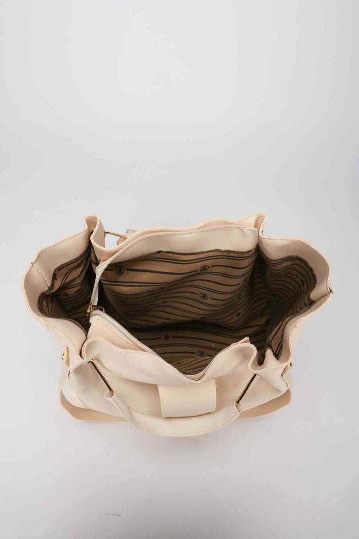 2-Piece PU Leather Bag Set - Handbag - FITGGINS