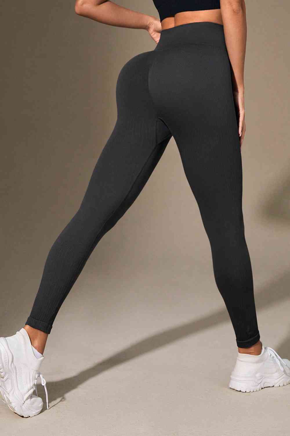 Wide Waistband Sports Leggings - Leggings - FITGGINS