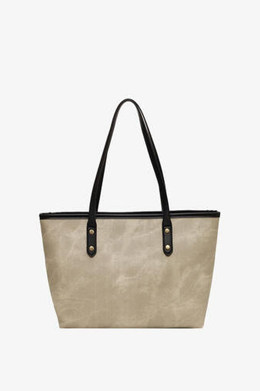 PU Leather Tote Bag - Handbag - FITGGINS