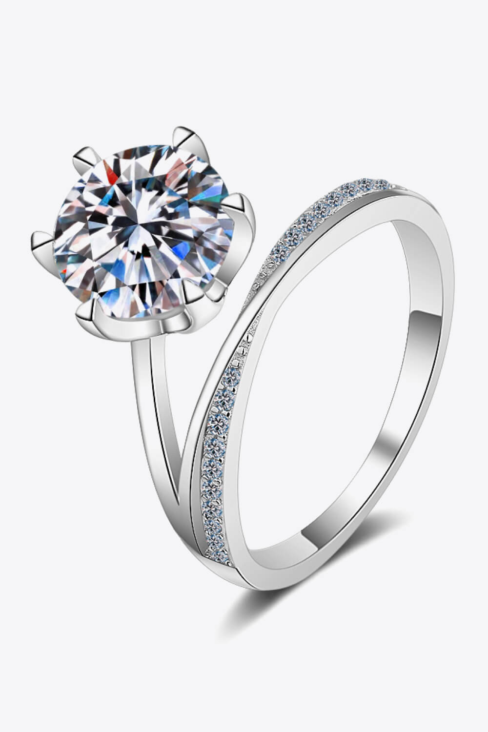 3 Carat Moissanite 6-Prong Ring - Rings - FITGGINS