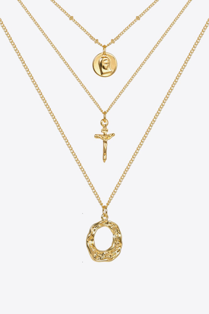 3-Piece 18K Gold-Plated Pendant Necklace - Necklaces - FITGGINS