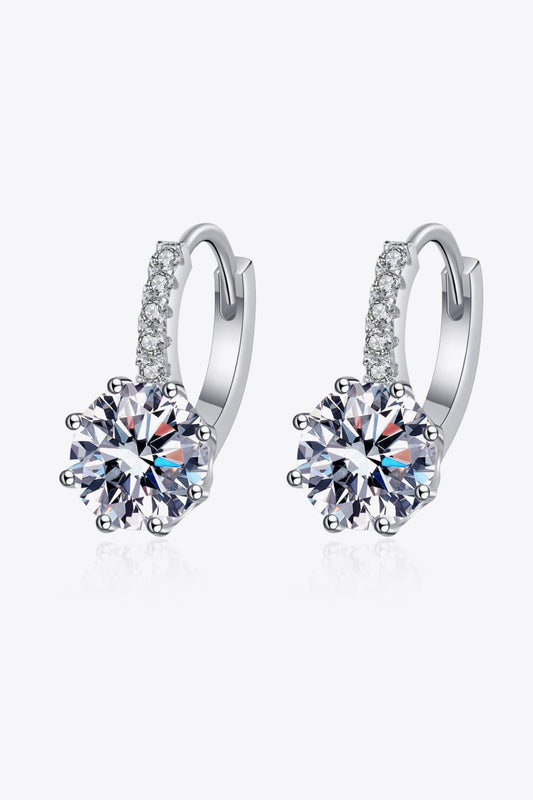 4 Carat Moissanite 925 Sterling Silver Earrings - Earrings - FITGGINS