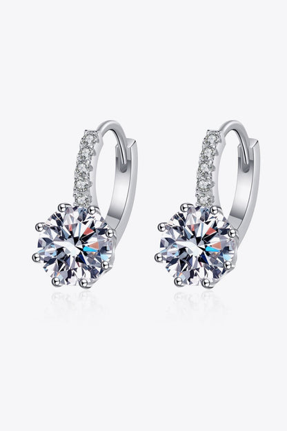 4 Carat Moissanite 925 Sterling Silver Earrings - Earrings - FITGGINS