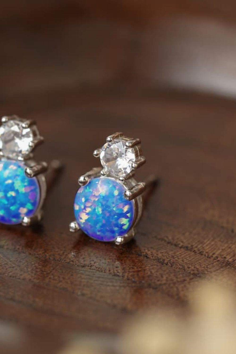 4-Prong Opal Stud Earrings - Earrings - FITGGINS