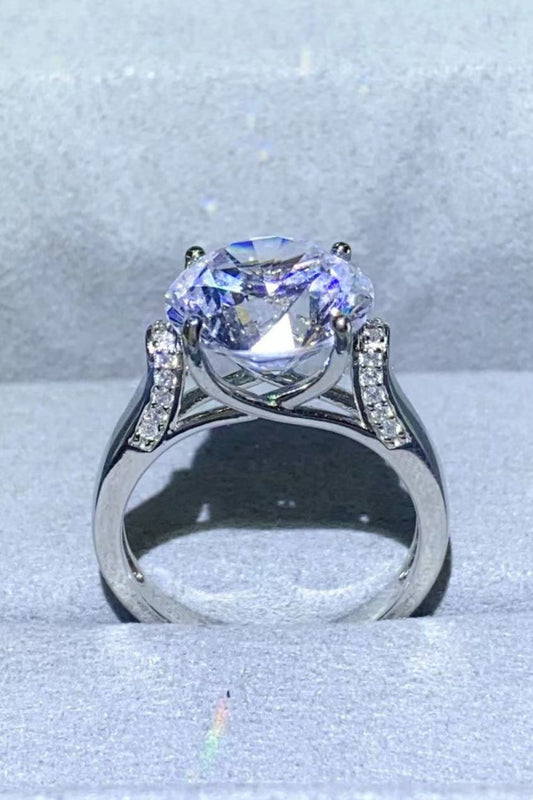 5 Carat Moissanite Platinum-Plated Ring - Rings - FITGGINS