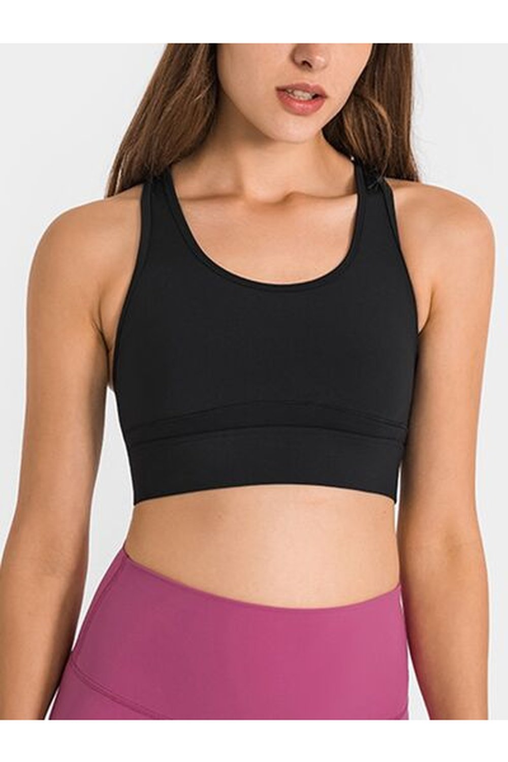 Double Take Round Neck Racerback Cropped Tank - Crop Tops & Tank Tops - FITGGINS
