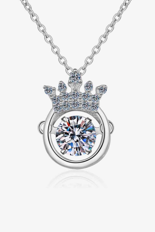 Moissanite 925 Sterling Silver Necklace - - FITGGINS