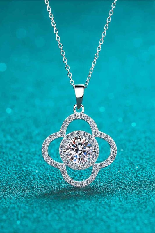 1 Carat Moissanite 925 Sterling Silver Necklace - Necklaces - FITGGINS