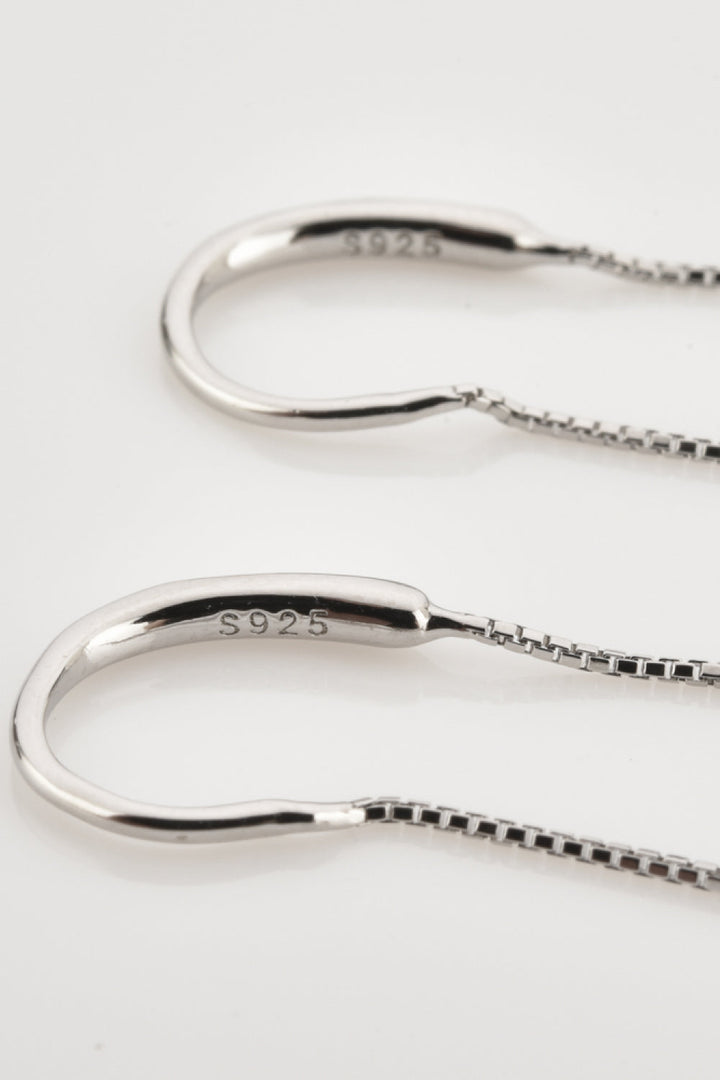 925 Sterling Silver Cross Threader Earrings - Earrings - FITGGINS