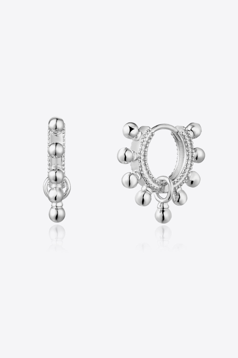 925 Sterling Silver Huggie Earrings - Earrings - FITGGINS