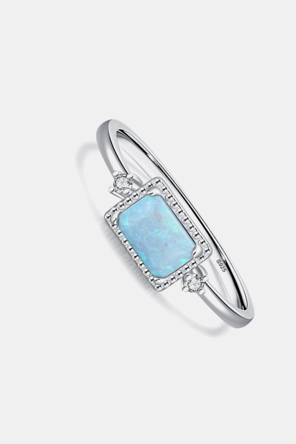 925 Sterling Silver Opal Ring - Rings - FITGGINS