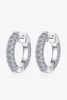 925 Sterling Silver Moissanite Huggie Earrings