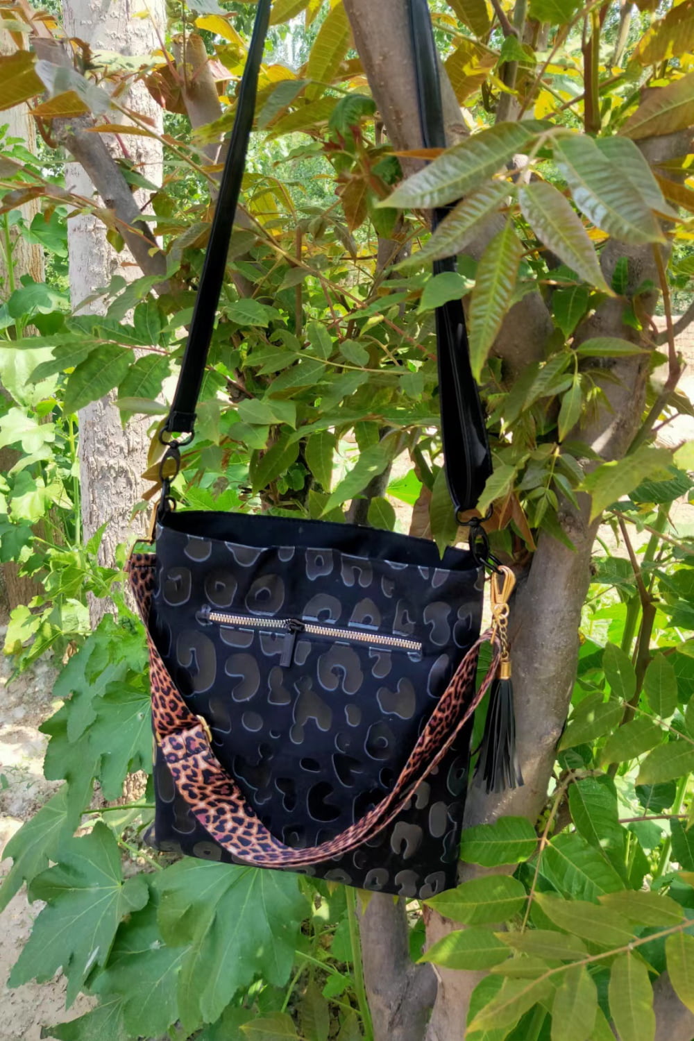Adored PU Leather Shoulder Bag with Tassel - Handbag - FITGGINS