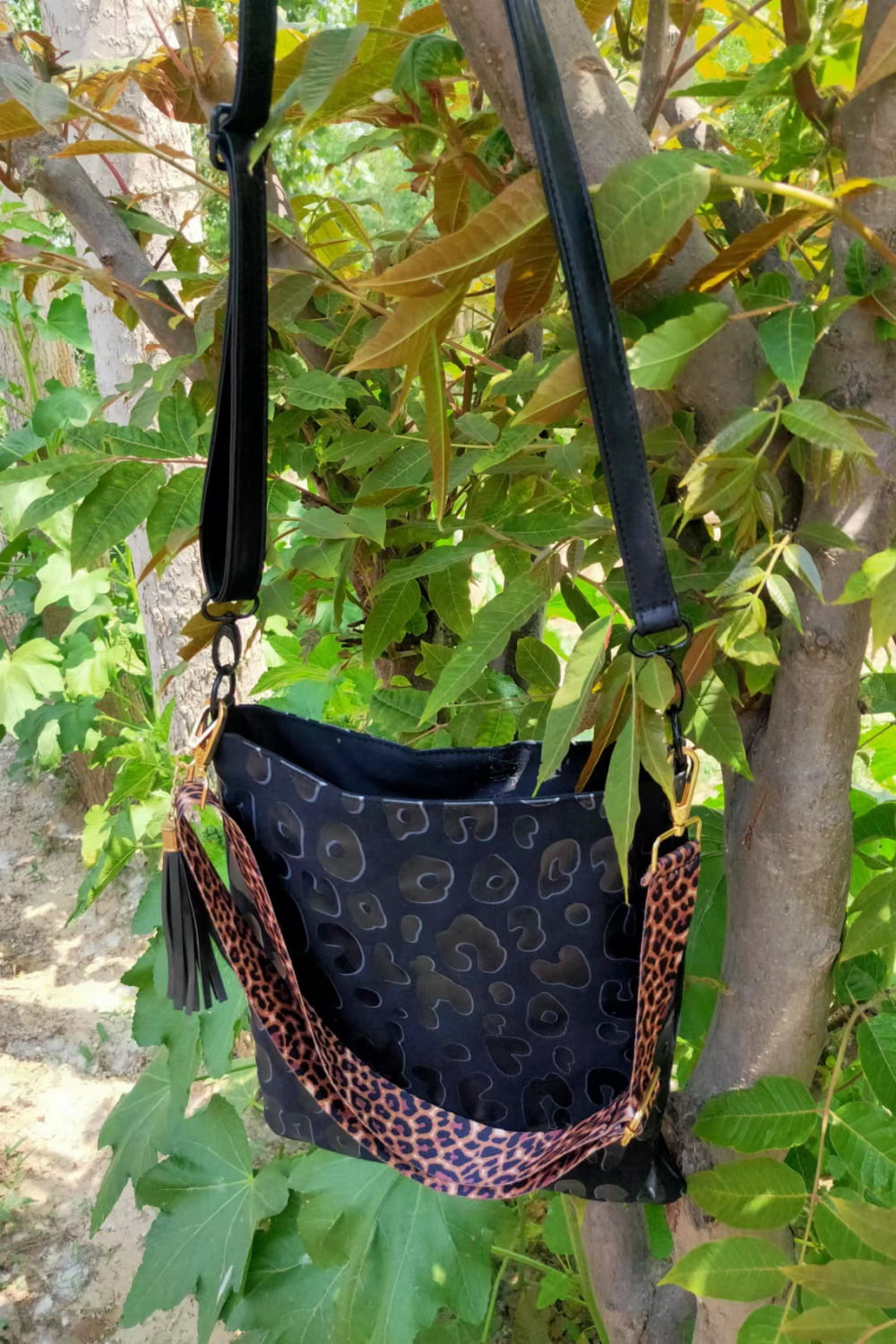Adored PU Leather Shoulder Bag with Tassel - Handbag - FITGGINS