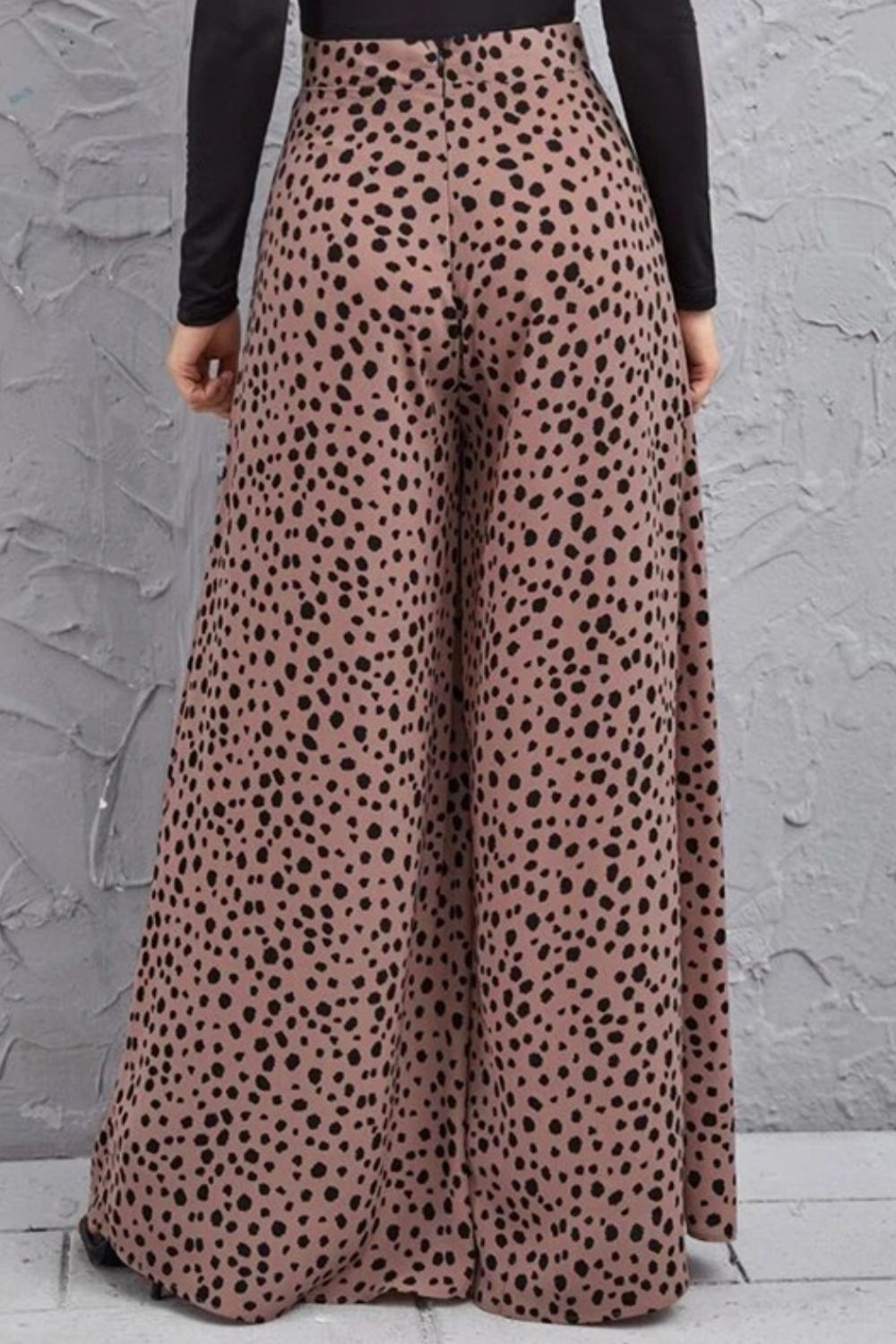 Animal Print High-Rise Culottes - Pants - FITGGINS