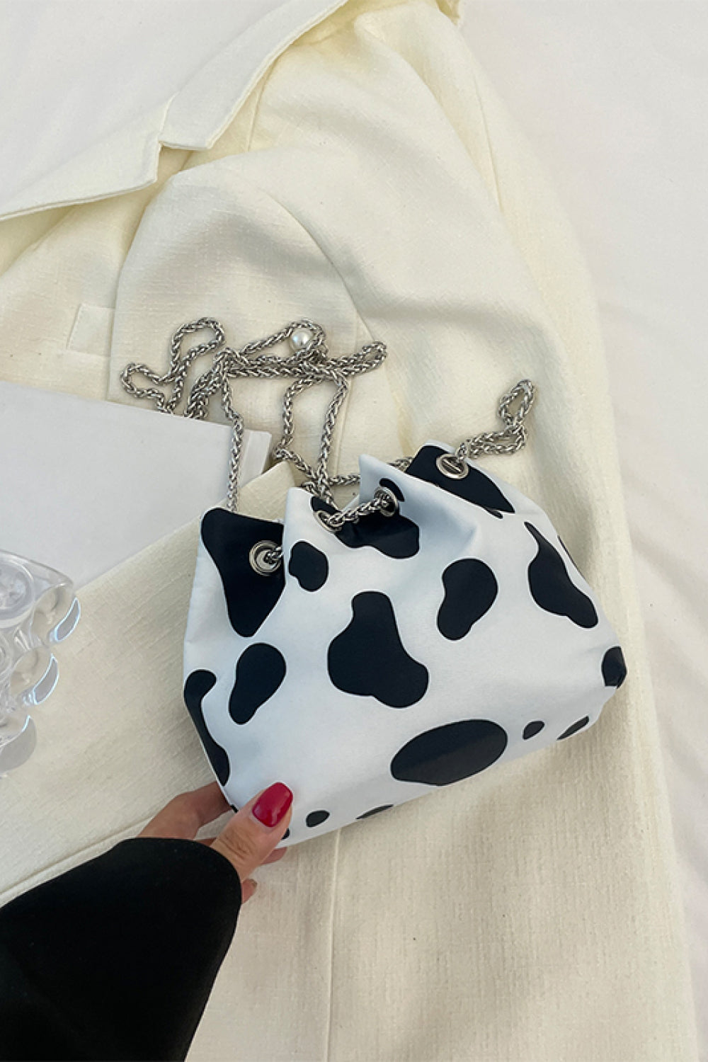 Animal Print Nylon Bucket Bag - Handbag - FITGGINS