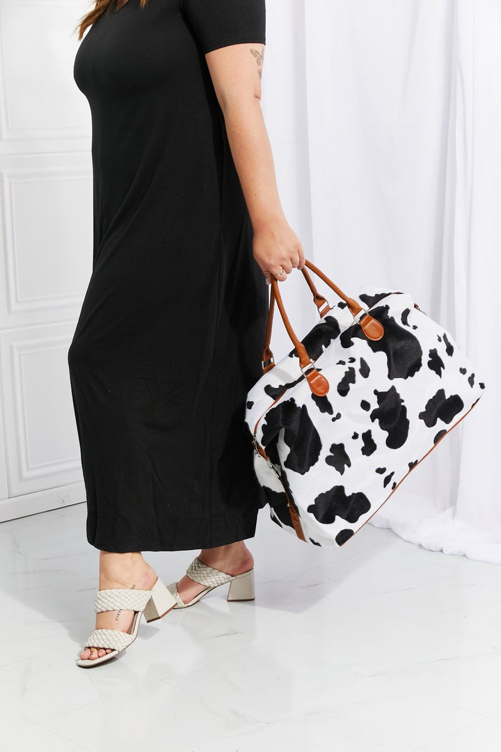 Animal Print Plush Weekender Bag - Handbag - FITGGINS