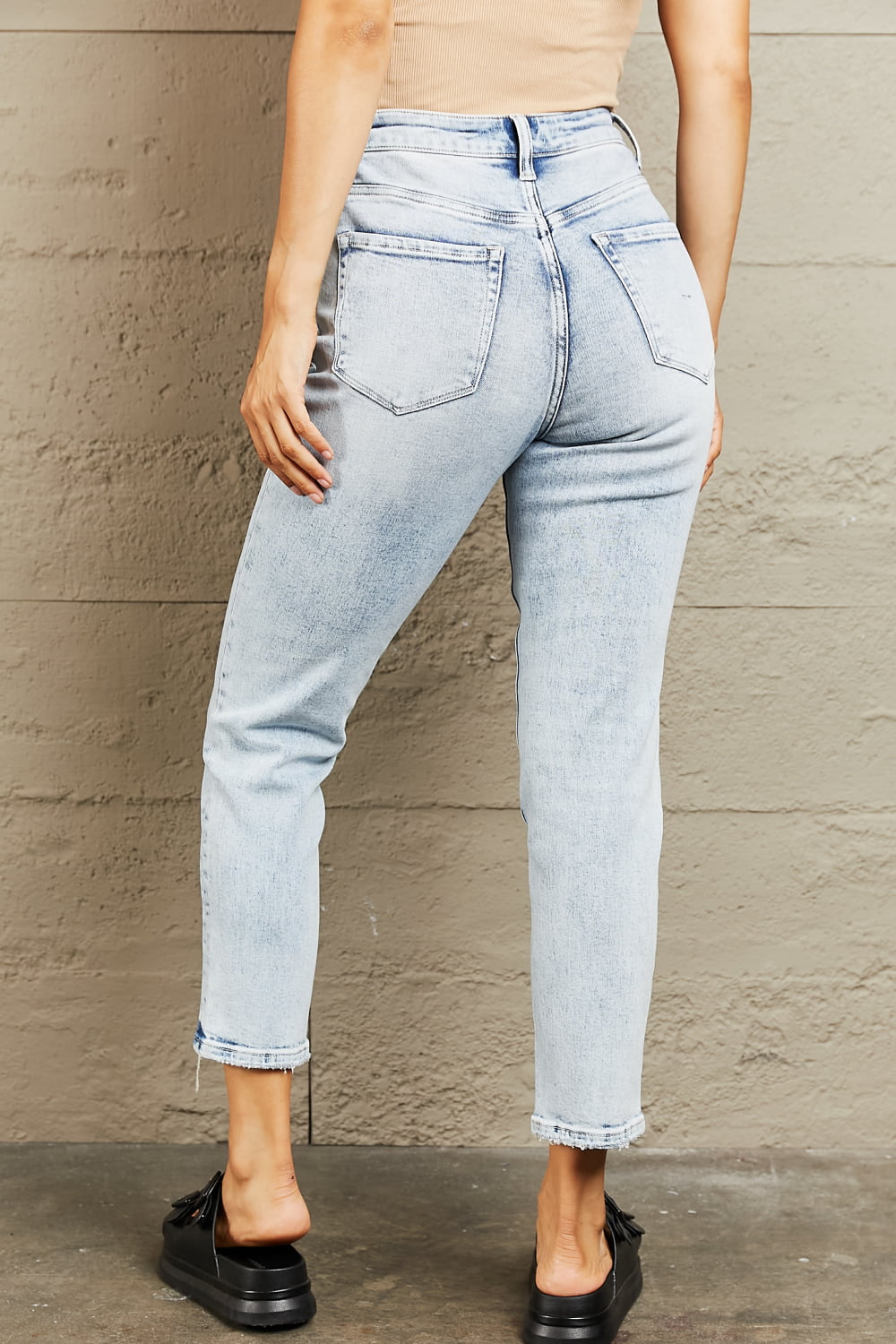 BAYEAS High Waisted Accent Skinny Jeans - Jeans - FITGGINS
