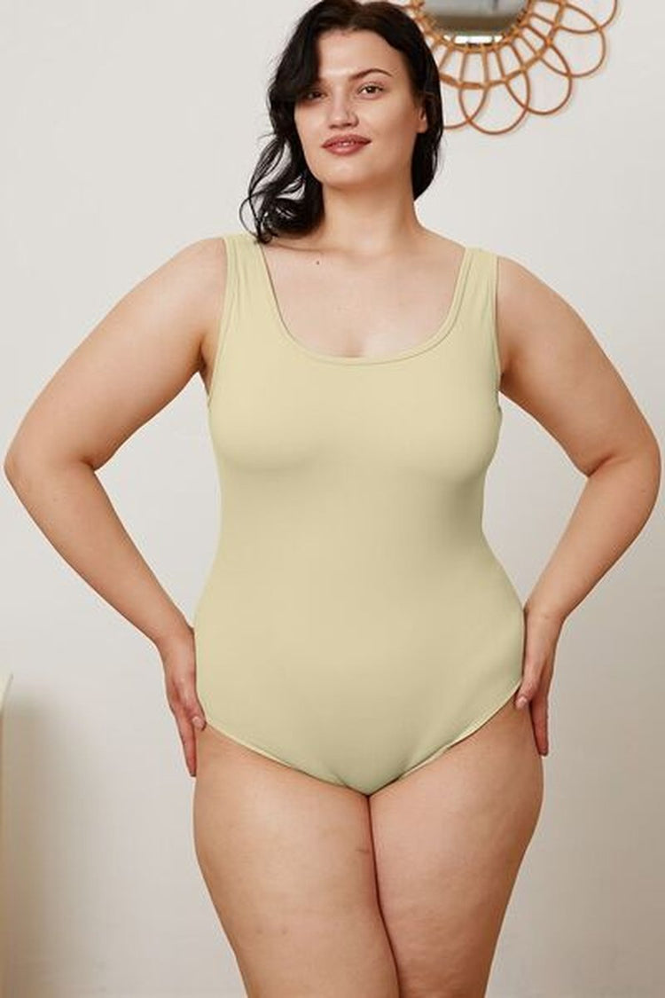 Basic Bae Full Size Square Neck Sleeveless Bodysuit - Bodysuit - FITGGINS