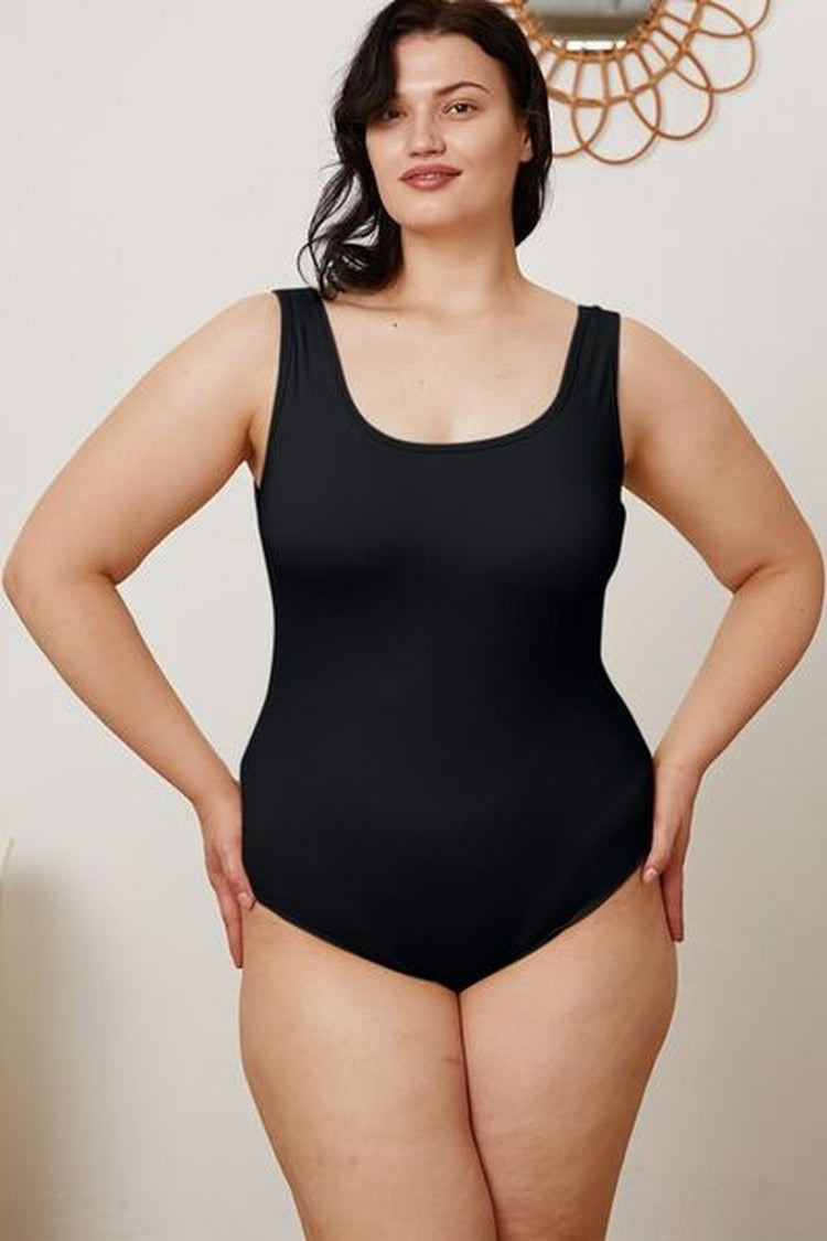 Basic Bae Full Size Square Neck Sleeveless Bodysuit - Bodysuit - FITGGINS