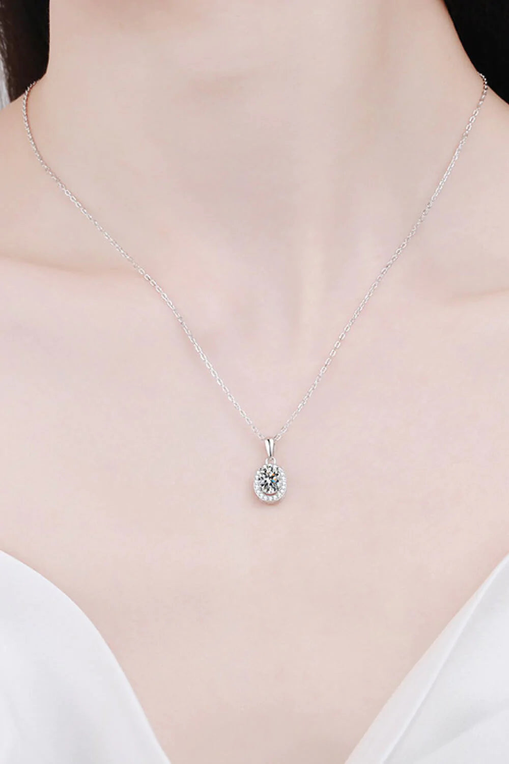 Be The One 1 Carat Moissanite Pendant Necklace - Necklaces - FITGGINS