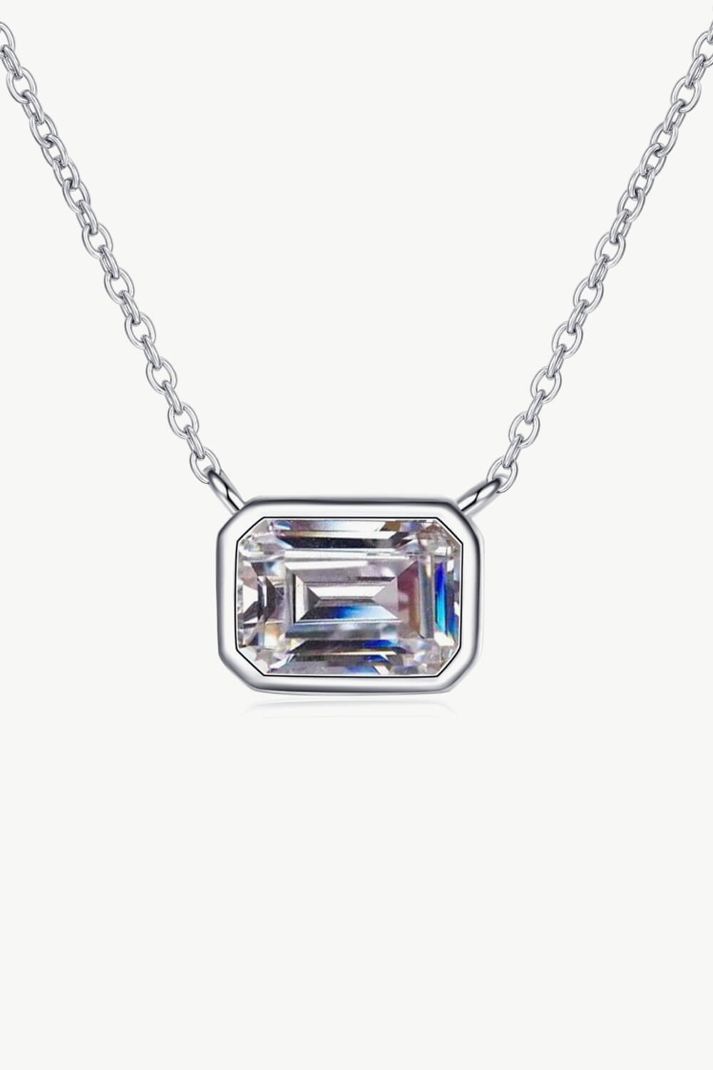 Beautiful Words 1 Carat Moissanite Pendant Necklace - Necklaces - FITGGINS