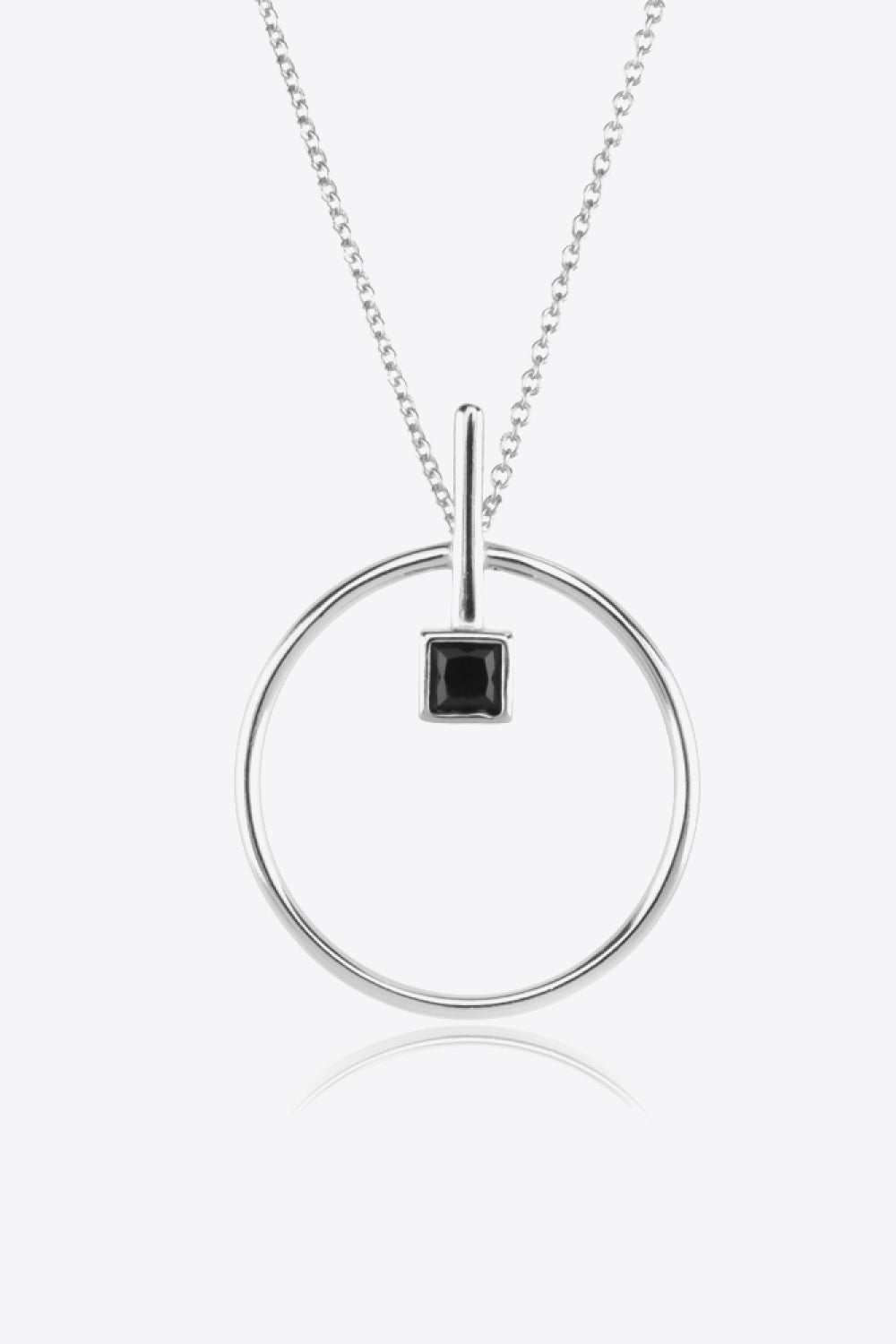 Black Zircon 925 Sterling Silver Necklace - Necklaces - FITGGINS