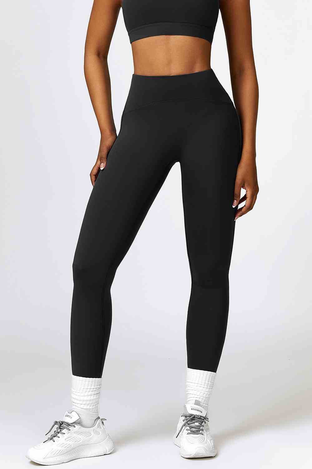 Breathable Wide Waistband Active Leggings - Leggings - FITGGINS