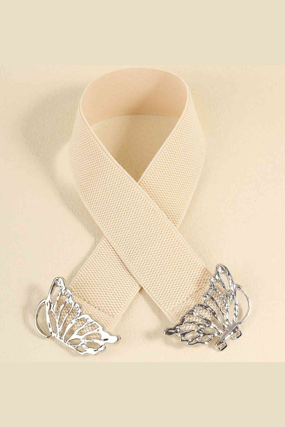 Butterfly Alloy Buckle Elastic Belt - Belt - FITGGINS