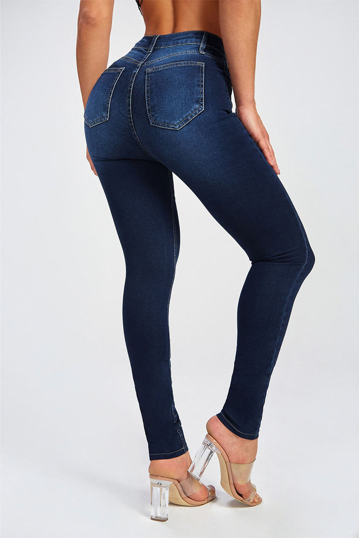 Button Fly Skinny Jeans - Jeans - FITGGINS