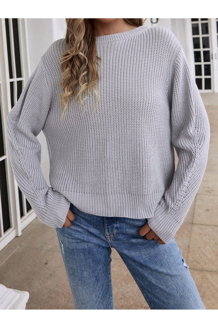 Button Down Rib-Knit Reversible Sweater - Cardigans - FITGGINS