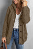 Button Front Hooded Cardigan with Pockets