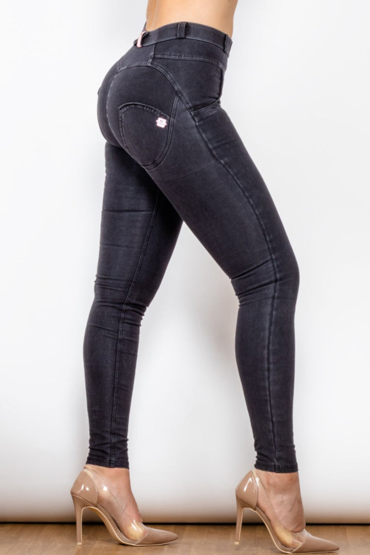 Buttoned Skinny Long Jeans - Jeans - FITGGINS