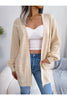 Cable-Knit Open Front Pocketed Cardigan