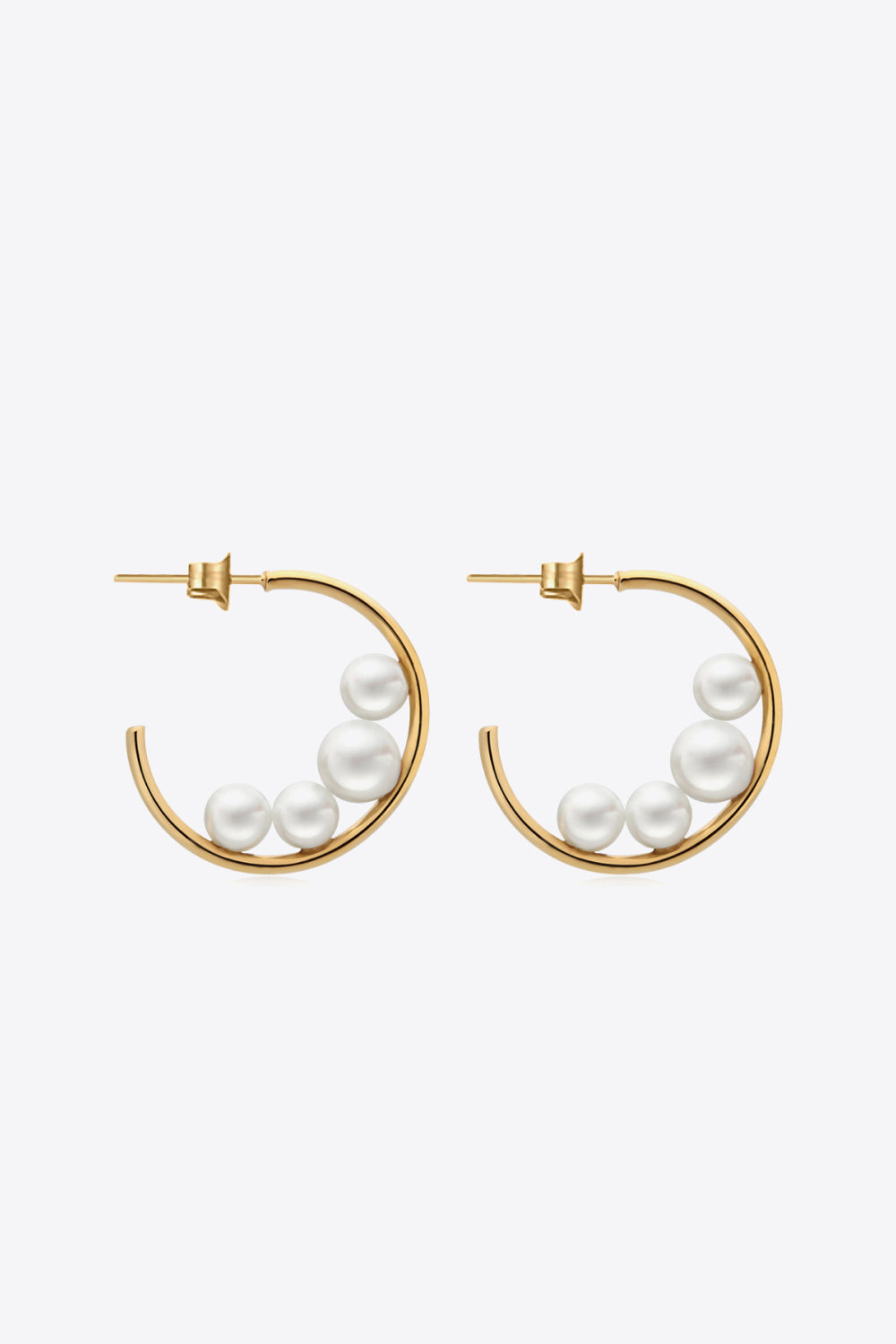 Can't Stop Your Shine Pearl C-Hoop Earrings - Earrings - FITGGINS