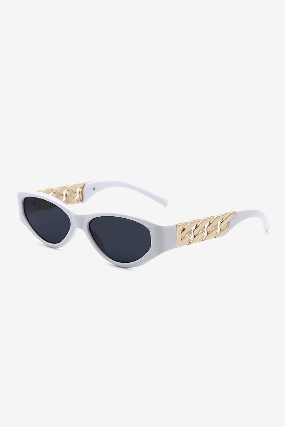 Chain Detail Temple Cat Eye Sunglasses - Sunglasses - FITGGINS