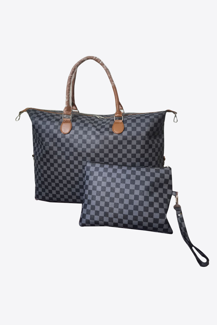 Checkered Two-Piece Bag Set - Handbag - FITGGINS