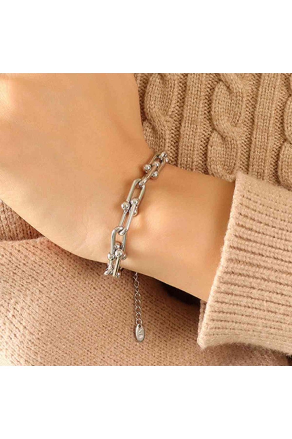 Chunky Chain Titanium Steel Bracelet - Bracelets - FITGGINS