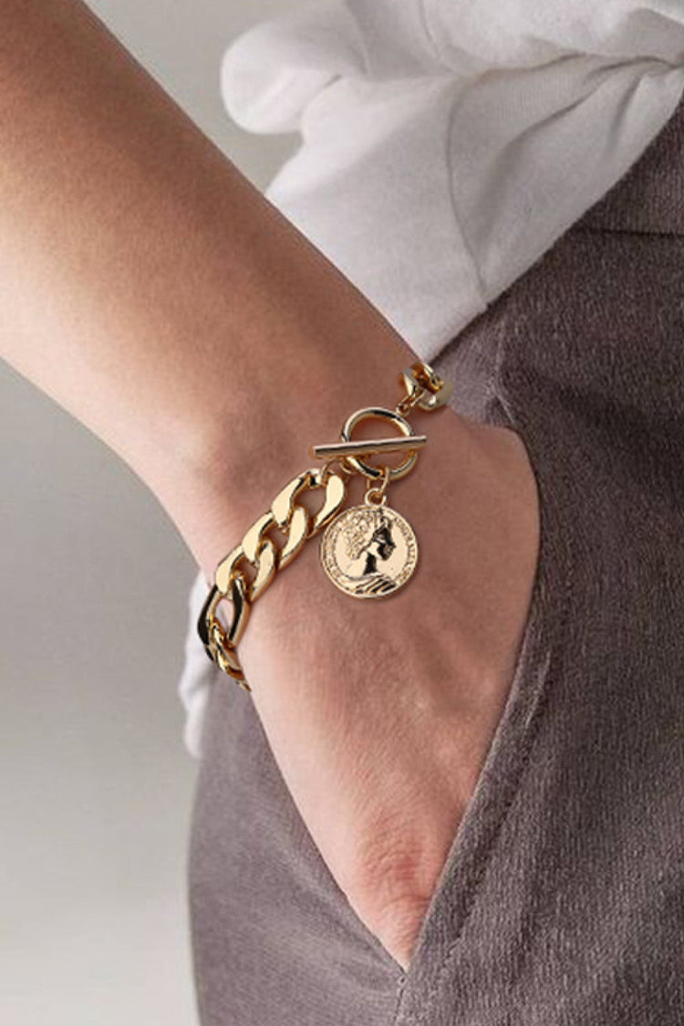 Chunky Chain Toggle Clasp Bracelet - Bracelets - FITGGINS