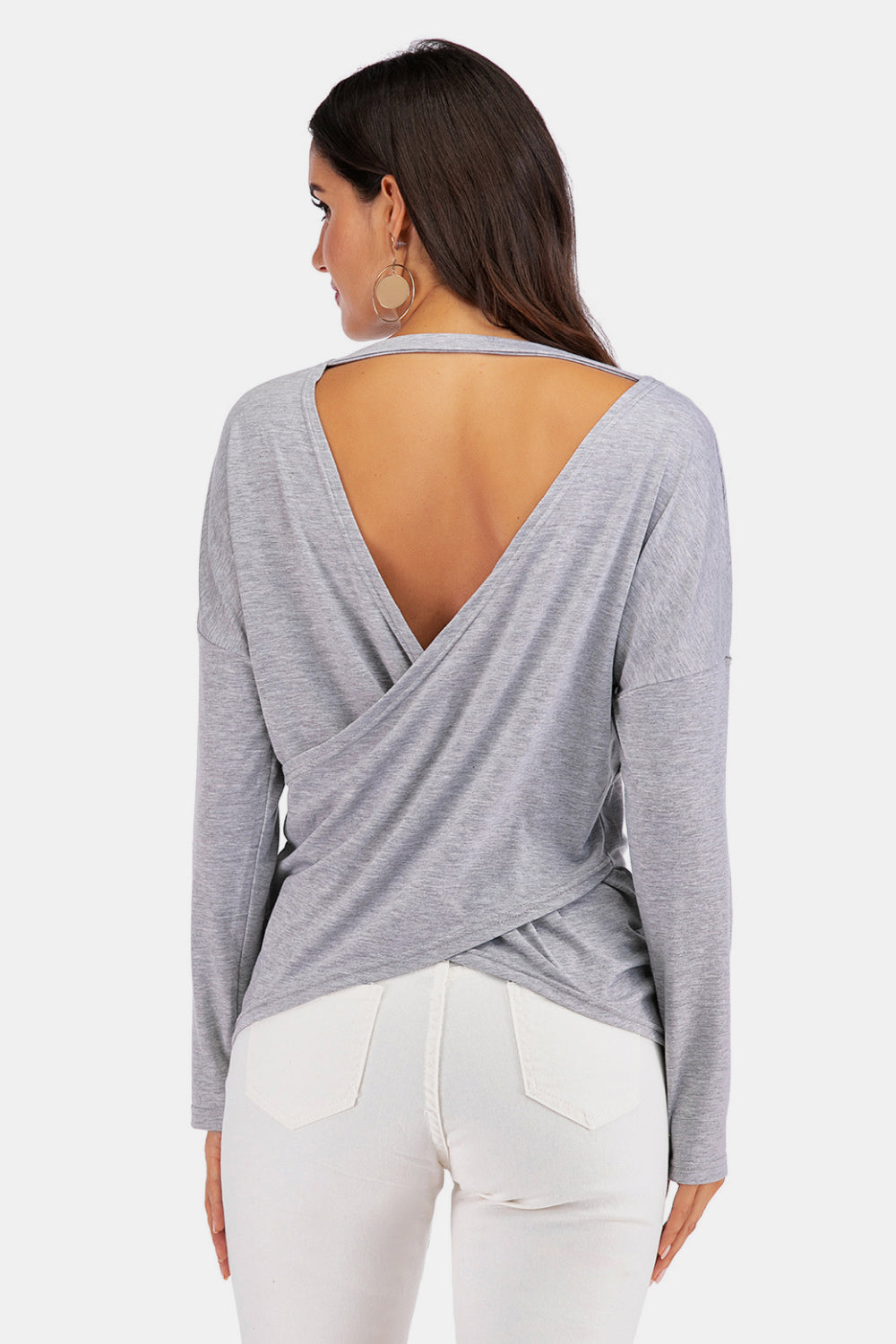 Cold-Shoulder Asymmetrical Neck Sweatshirt - Sweatshirts & Hoodies - FITGGINS