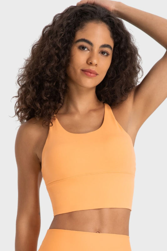 Crisscross Back Ladder Detail Sports Bra - Sports Bras - FITGGINS