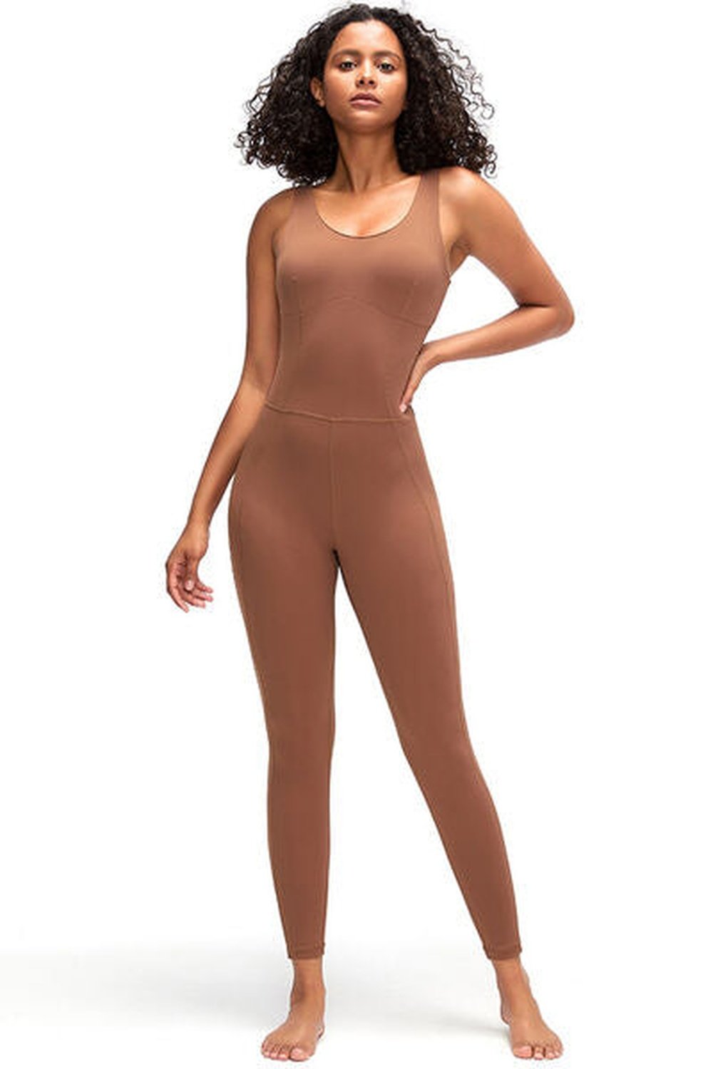 Crisscross Wide Strap Active Jumpsuit - Active Set - FITGGINS