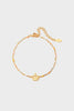 Crown Shape 18K Gold-Plated Bead Bracelet
