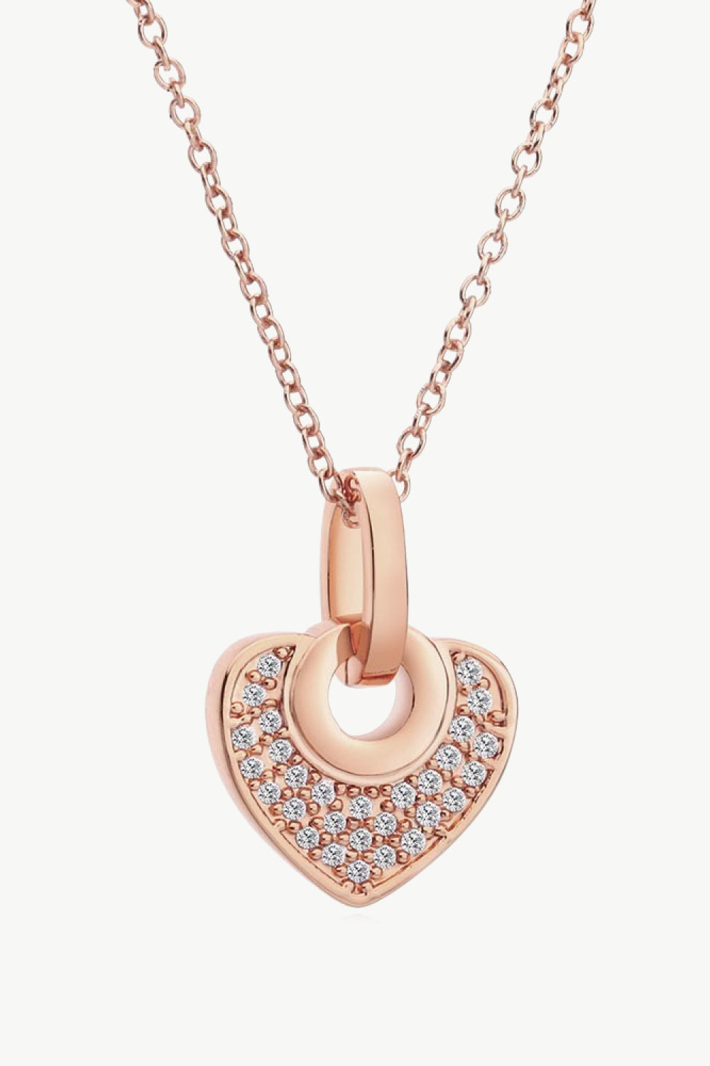 Crystal Heart Pendant Necklace - Necklaces - FITGGINS