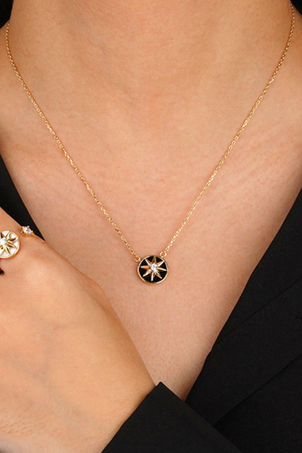 Cubic Zirconia Star Pendant Necklace - Necklaces - FITGGINS